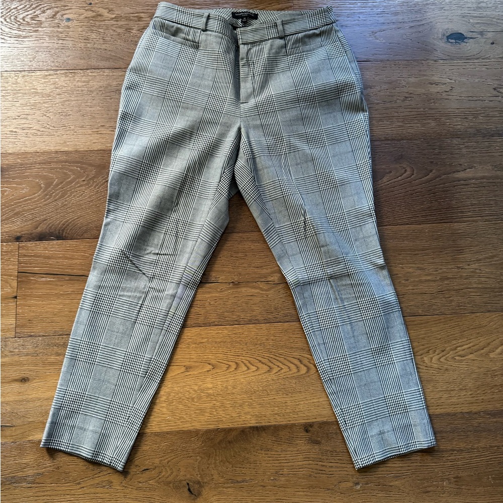 Banana Republic women’s Classic Gray Check Pants sz10